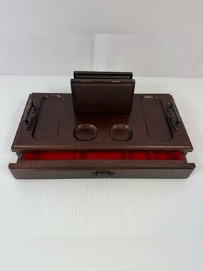 Vtg Men's Valet Gentleman's MCM Jewelry Box Lined Divided Drawer Made in Japan